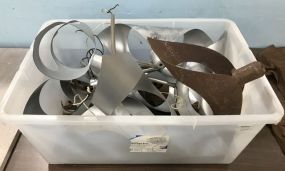 Box of Contemporary Metal Light Fixtures