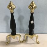 Brass and Metal Andirons