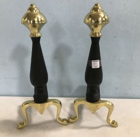 Brass and Metal Andirons