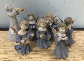 Hand Painted Glazed Angel Figurines