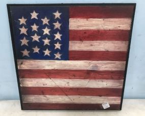 Kirkland's Painted Modern American Flag Wall Plaque