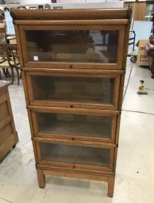 Four Stack Oak Barrister Bookcase