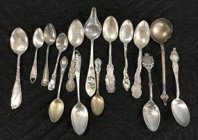 15 Souvenir Demi Tasse Sterling Spoons