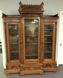 Walnut Antique Victorian Bookcase