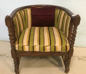 Vintage  English Barley Twist Arm Chair