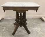 Victorian Eastlake Marble Parlor Table