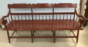 Hand Made Colonial Style Waiting Bench