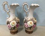 Ucagco Japanese Hand Painted Ceramic Pitchers