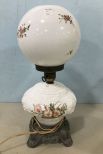 Vintage Milk Glass Globe Table Lamp