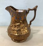 English Copper Lusterware Pitcher