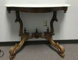 Antique French Style Demi Lune Wall Console