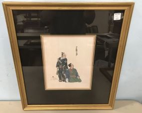 Artist Signed Japanese Men Print