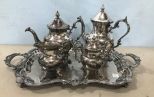 Birmingham Silver Company Silver Plate Tea Service