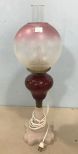 Vintage Glass Globe Table Lamp