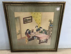 Vintage Geisha Framed Print