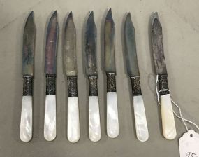 Set of 7 Sterling Bands Frary & Clark Knives