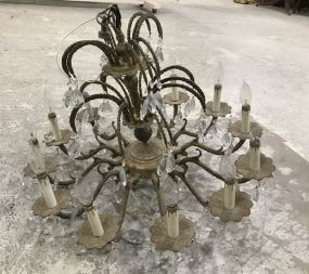 Vintage Ornate 12 Arm Chandelier