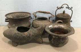 Group of Silver Plate and Metal Decor Pieces