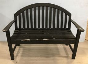 Wood Painted Outdoor Bench