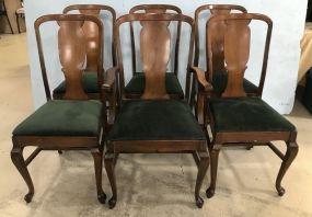 Six Vintage Queen Anne Dinning Chairs