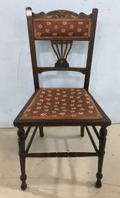 Victorian Style Inlaid Side Chair