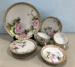 Hand Painted Nippon Dessert Set