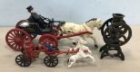Reproduction Cast Iron Chief and Fireman Horse Buggy