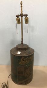Vintage Theehandel Tin Tea Canister Lamp