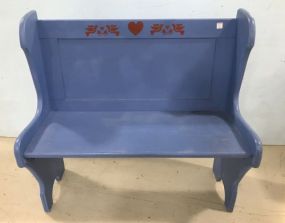 Primitive Style Painted Waiting Bench
