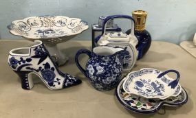 Blue & White Pottery Pieces