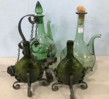 Hand Blown Glass Wine Bottles