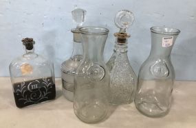 Glass Carafes and Vintage Decanters
