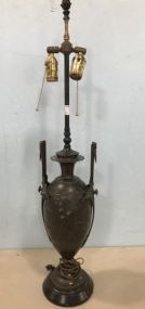 Oriental Style Metal Urn Lamp