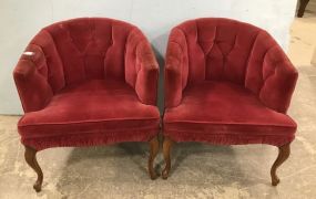 Pair Vintage French Style Arm Chairs