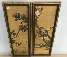 Blossoming Branches and Birds Singing Oriental Prints
