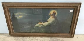 Religious Print of Jesus Framed