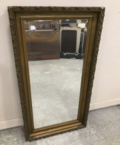 Vintage Rectangle Gold Gilt Framed Wall Mirror