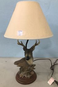 Resin White Tail Deer Desk Lamp