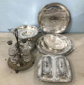 Group of Silver Plate Serving Pieces