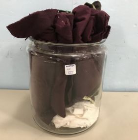 Large Glass Jar with Flatware Felt