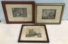 Three English Vintage Prints