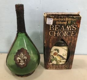 Beam's Choice and Antique Wine Bottle