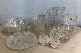 Group of Crystal and Clear Glass Pieces