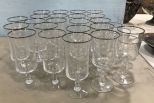 Silver Rim Crystal Stemware