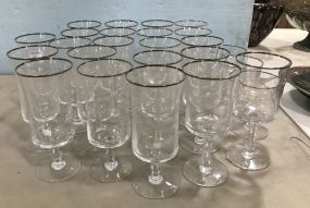 Silver Rim Crystal Stemware