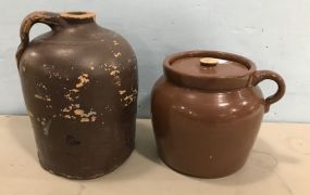 Two Crock Jar and Jug