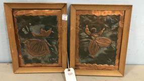 Pair of Copper Panels Artwork