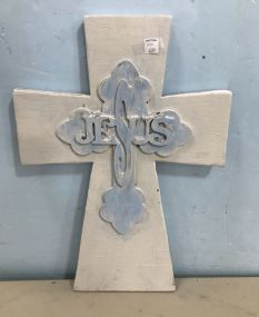 Hand Cross with Jesus Painted