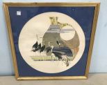 Stork Oval Print Signed