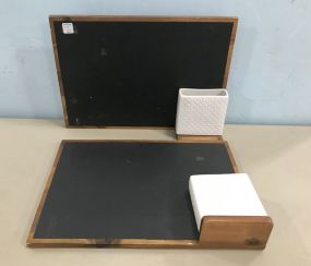Two Threshold Chalkboards with Pen Holder